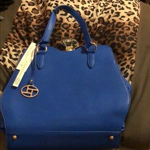 Cobalt Blue Crossbody handbag with crystal